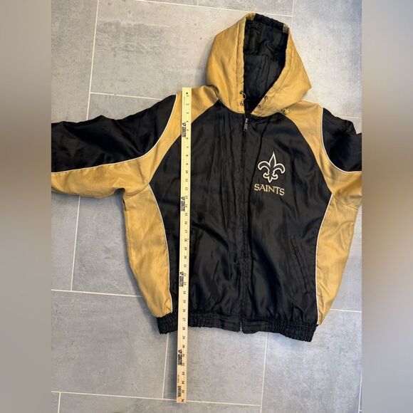 NFL NEW ORLEANS SAINTS G-III Black /Gold Charcoal Hooded Full-Zip Jacket SIZE XL - Picture 9 of 12